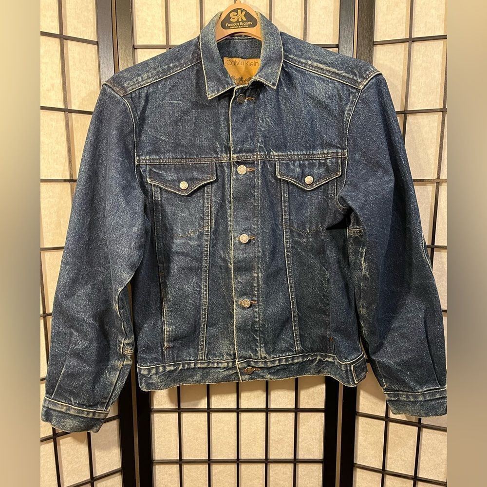 Vintage Calvin Klein Dark Blue Denim Men’s Jacket